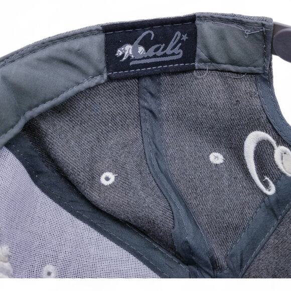 CALIFORNIA REPUBLIC Brand California Bear Embroidered Snapback Gray Cap - Picture 9 of 11